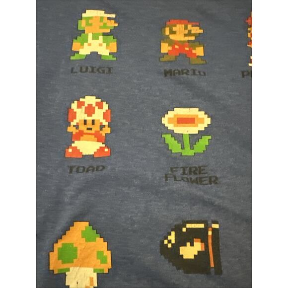 Nintendo Club - rare Mario Shirt SZ Large Nintendo Characters Graphic Print - Picture 3 of 6
